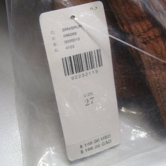 NEW PILCRO Pant Brown Size 27 Scotty Cuffed High Rise Straight Corduroy - Picture 5 of 5